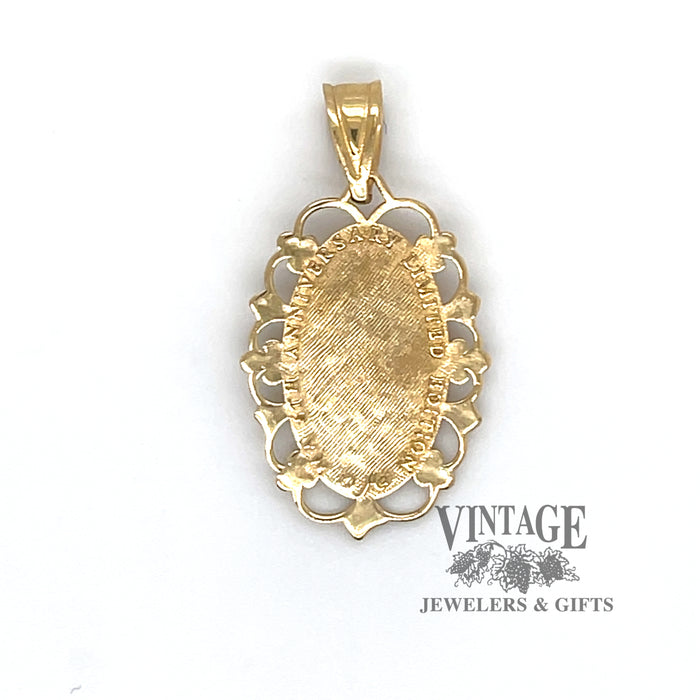 Rose 14ky gold pendant