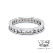 Platinum channel set diamond eternity ring