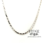 18" 14 karat white gold 2.3 mm cobra chain