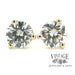 .63 carat 14ky gold diamond stud earrings close up