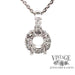 .18cts total weight white gold halo diamond pendant