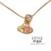 Black Hills Gold heart shaped leaf necklace