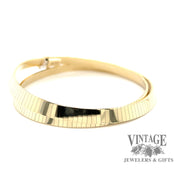 16” flat 6mm 14k gold omega necklace, doubled over