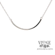 Rear view of 14 karat white gold diamond choker necklace