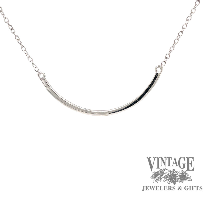 Rear view of 14 karat white gold diamond choker necklace