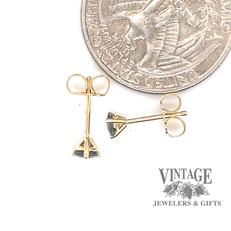 .46 CTW Natural alexandrite 14ky gold stud earrings