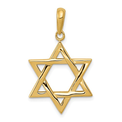 14 karat yellow gold Star of David pendant