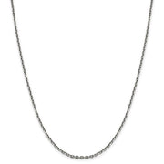 20" 14kw gold 2.5 mm cable chain necklace